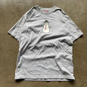 Vintage Target Shirt Mens Large Gray Snowman Christmas Graphic 2000s Y2K